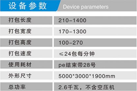 HX-1400*1300全自動紙箱打捆機參數(shù)